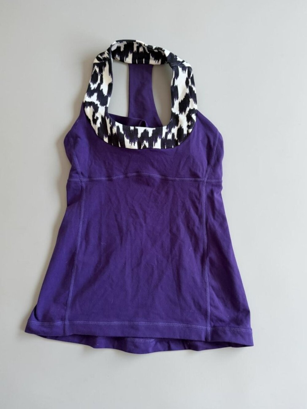 LULULEMON Purple Animal Print Tank Top Size 4